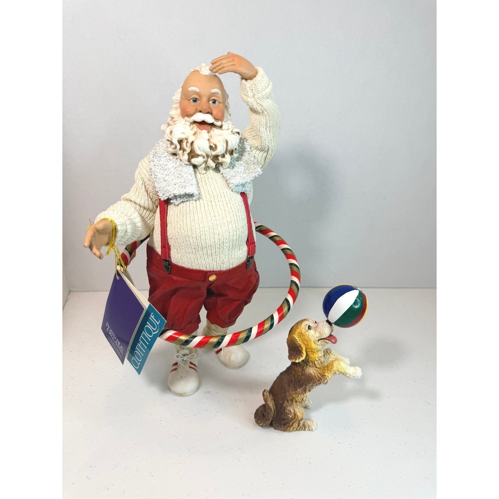 Possible Dreams Clothtique Santa Happy Huladays Figurine 713284 Hula Hoop Dog